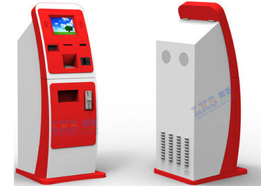 Kiosk thanh toán hóa đơn trắng đỏ, thiết bị bán hàng tự động bán thẻ UPS