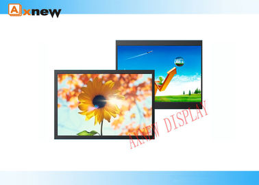 Black 22 Inch BNC / HDMI Advertising LCD Display Screen For Digital Signage