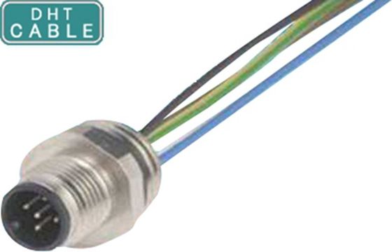 Được che chắn Molding M12 5 Pin Cáp chống thấm kết nối cảm biến cho Signage kỹ thuật số ngoài trời