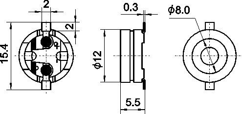 3V SMD Buzzer LCP cho máy tính, 12 * 5.5mm điện đầu dò, TS 16949 chứng nhận
