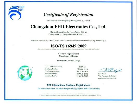 3V SMD Buzzer LCP cho máy tính, 12 * 5.5mm điện đầu dò, TS 16949 chứng nhận